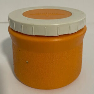Vintage Thermos Orange Single Serve  Insulated Retro Container